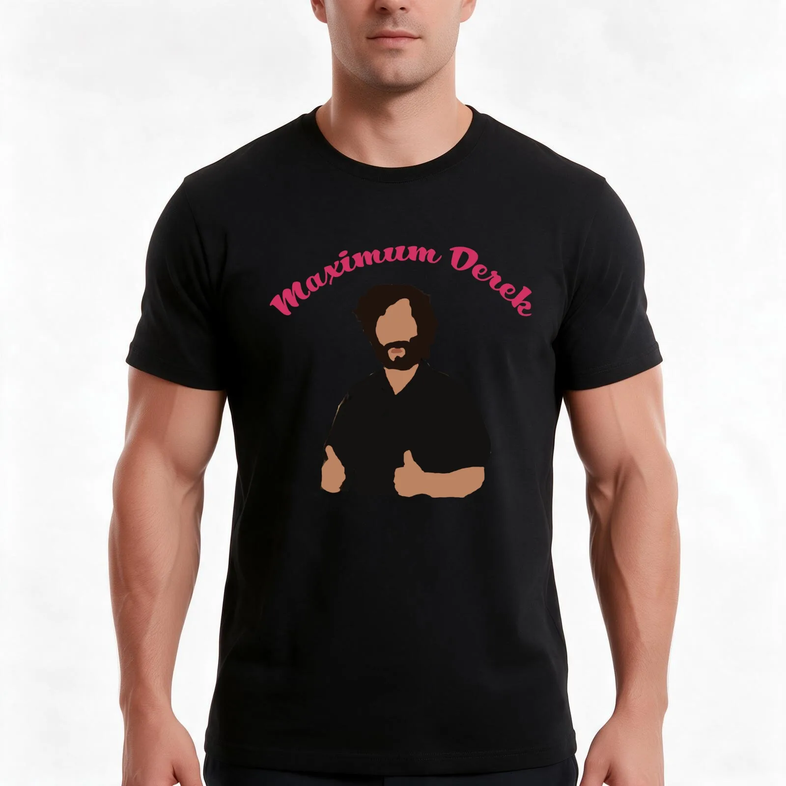 MAXIMUM DEREK | The Good Place T-Shirt, Summer Casual Cotton Tee, Oversized Streetwear Tops, Vintage Graphic Print, 100% Cotton