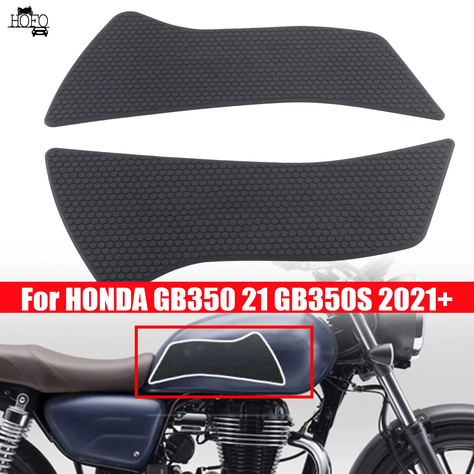 Motorcycle Anti-slip Tank Pads Fuel Gas Knee Grip Traction Pads Protection Sticker Side Decal For HONDA GB350 21 GB350S 2021+