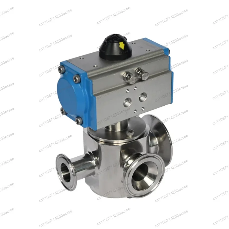 304 paste filling machine rotary valve, pneumatic three-way rotary valve, pneumatic actuator rotary accessories