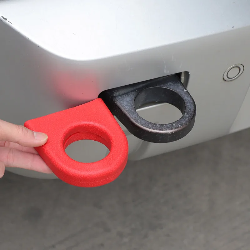 For Land Rover Defender 110 2020-2025 TPE Car Iron Tow Hook Rescue Rear Trailer Hook Protective  Decorative Accessories