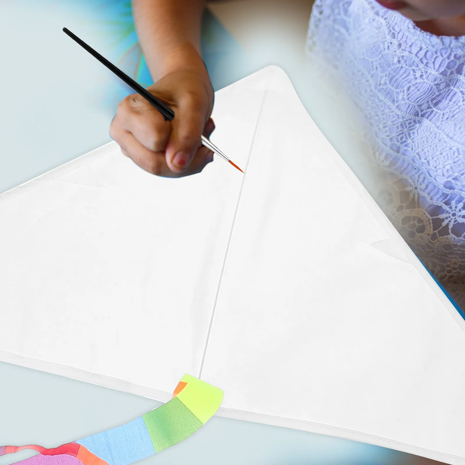 

DIY Blank 30M Line Board Kids Kites Kids Toddlers Art Craft Decoration Handmade Paint Coloring Flying Toy Kites Kit