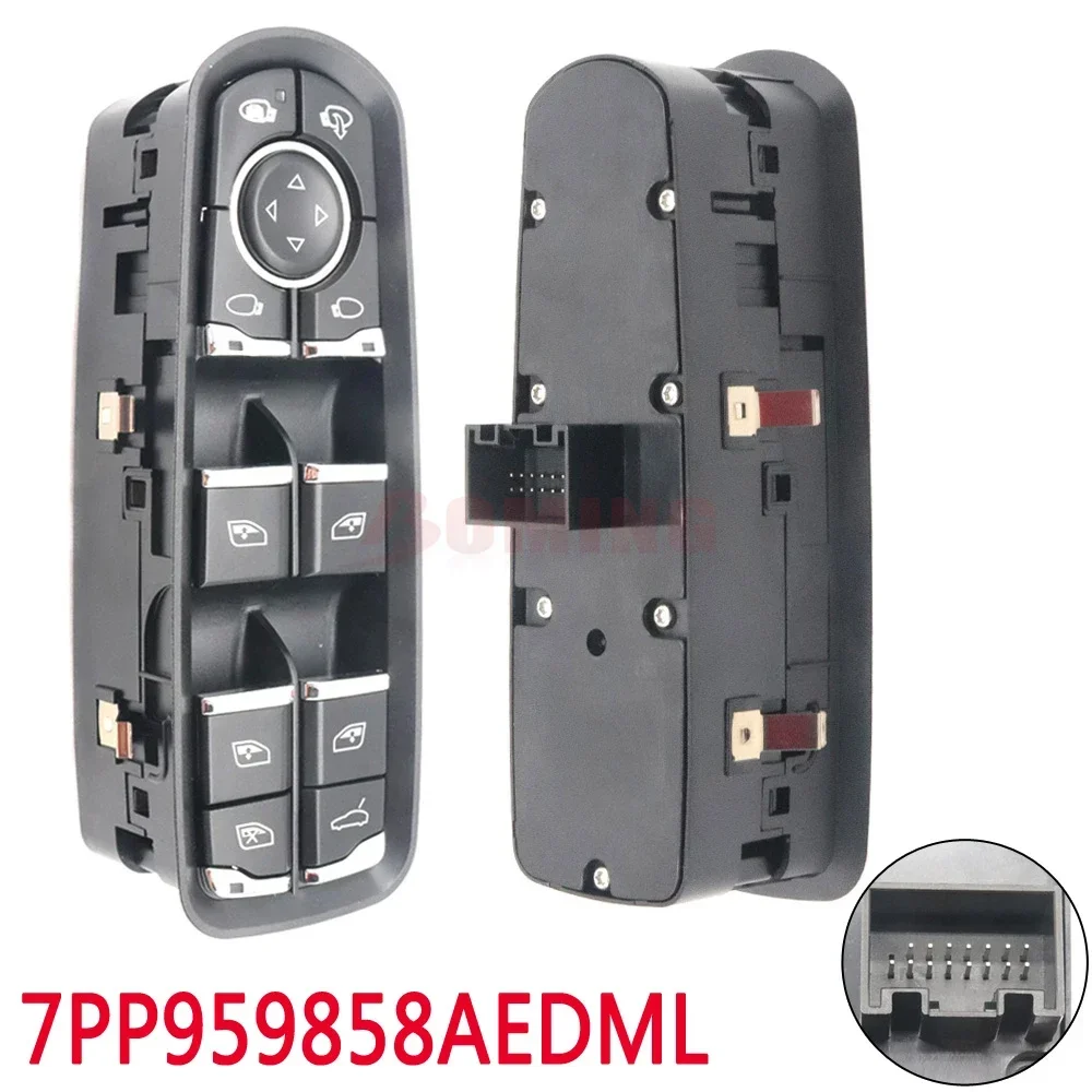 Black 7PP959858AEDML 7PP959858MDML 7PP959858RDML Power Window Control Switches For Porsche Cayenne Macan Panamera 2010-2022