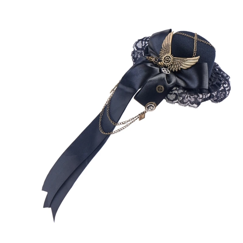 Elegant Top Hat Hair Clip Halloween Costume Steampunk Hat Masquerades Headwear