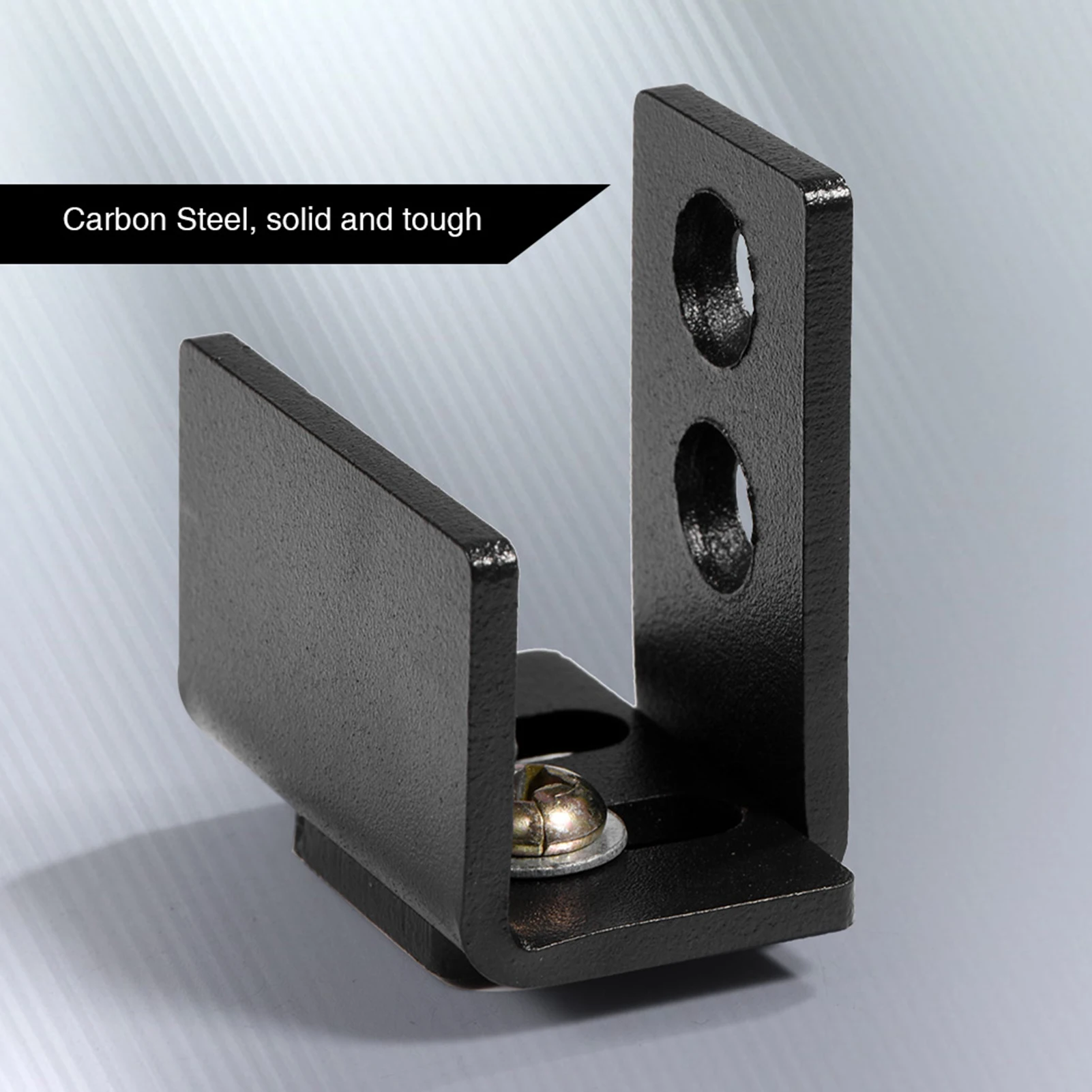 Black Steel Hardware Sliding Barn Door Bottom Wall Mount Floor  with Screws Floor Guides Floor