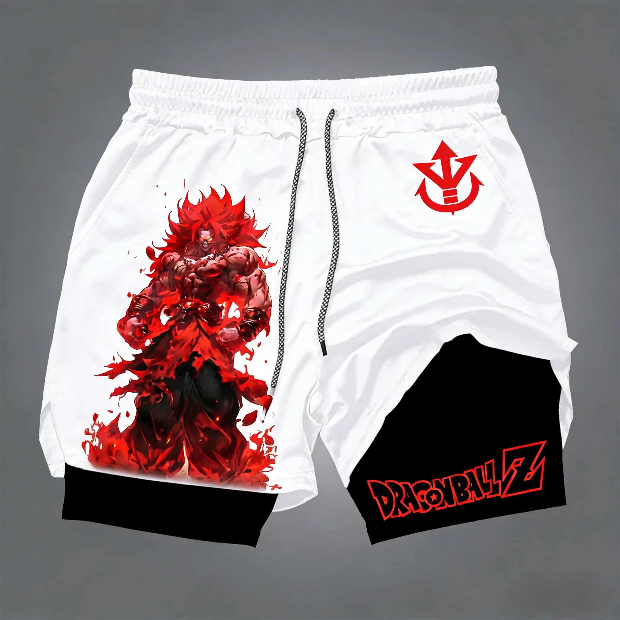 

Пляжные шорты Dragon Ball 2026: двухслойные, дышащие, быстросохнущие, в стиле японского аниме, ретро Y2K, хип-хоп