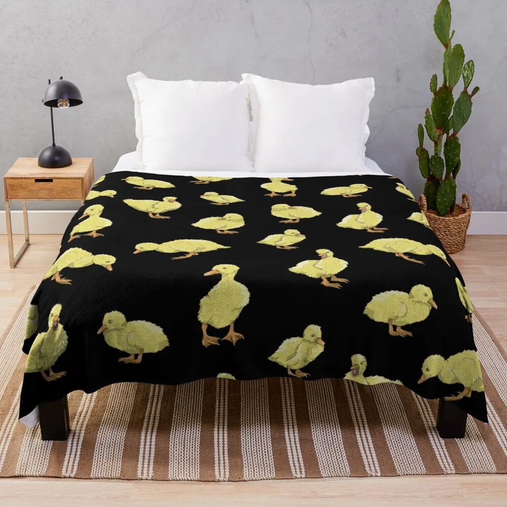 Cute Yellow duckling pattern Throw Blanket Summer Bedding Blankets Hairy Blanket Quilt Blanket