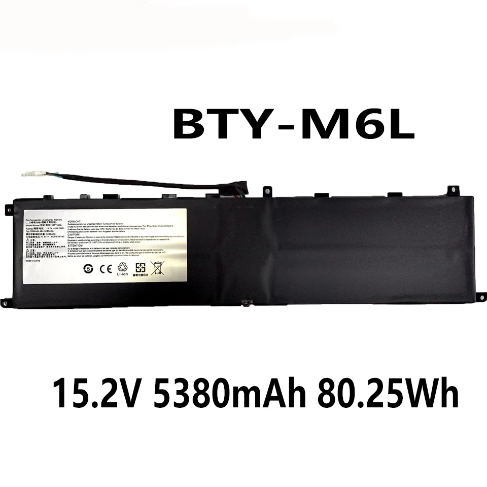 BTY-M6L 15,2 В 5380 мАч 80.25 Втч аккумулятор для ноутбука MSI GS65 8RF GS65 MSI PS42 8RB PS63 PS63 8RC MS-16Q3