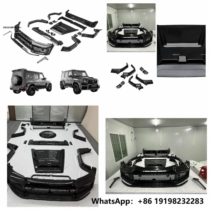 New B800 Style Dry Carbon Fiber Bodykit for Benz G Class W463/W464/W465 G63 Upgrade Front & Rear Bumpers Universal Fitment