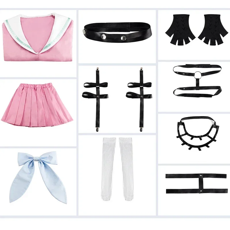 Danganronpa Miu Iruma Disfraz de cosplay para mujer Falda corta Divertida traje de carnaval de Halloween para niñas