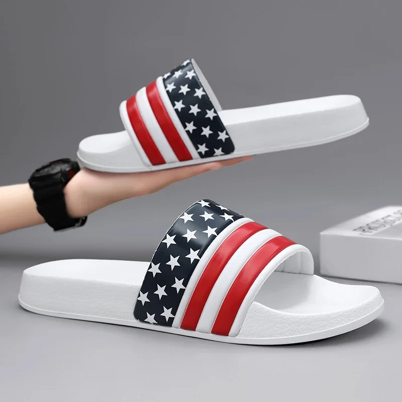 

2024 Original Summer Slippers Men Home Indoor EVA Soft Bottom Open Toe Trend Slides Light Outdoor Beach Sandals Garden Shoes