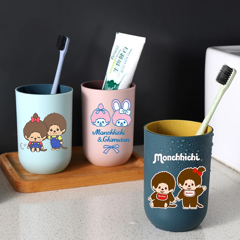 

Monchhichi Woman Toothbrush Cup Man Water Cup Kids Kawaii Bathroom Mouthwash Cups Cartoon Tooth Cups Cute Toothbrush Mugs Gift