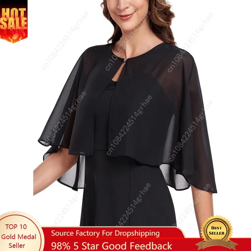 

Shawl and Wraps for Evening Dress Chiffon Shawls Wedding Shrug Guest Bridesmaid Cape Scarves for Womens