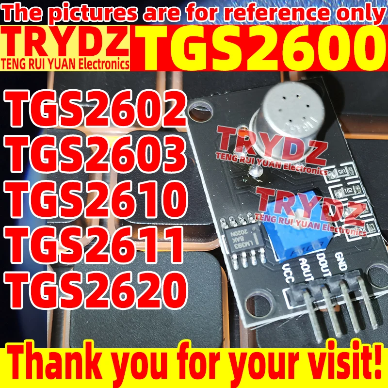 1pcs New TGS2600 TGS2602 TGS2603 TGS2610 TGS2611 TGS2620 oil fume smoke alcohol air quality module