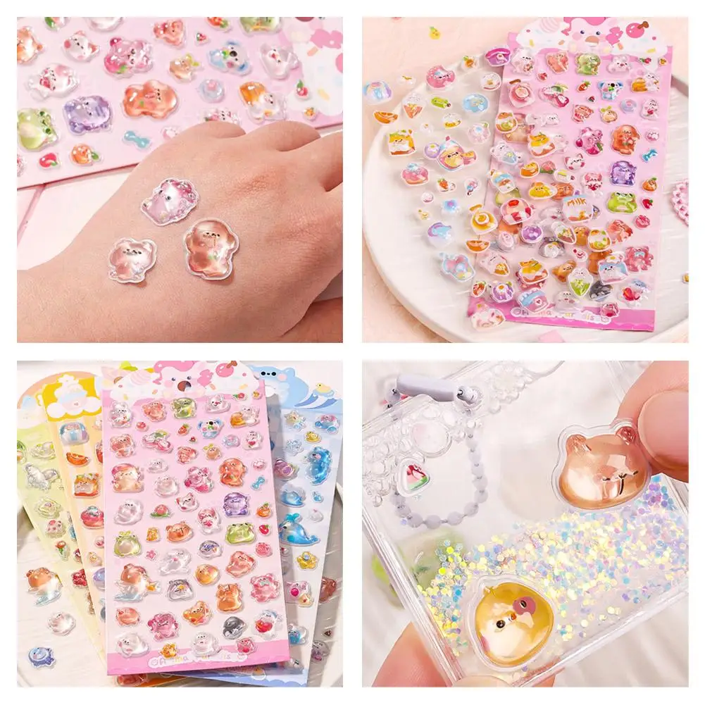 3D 엠보싱 귀여운 만화 네일 아트 패치 - 방수 DIY 어린이 네일 스티커, 네일, 노트북 및 휴대폰 케이스에 적합 P1D7