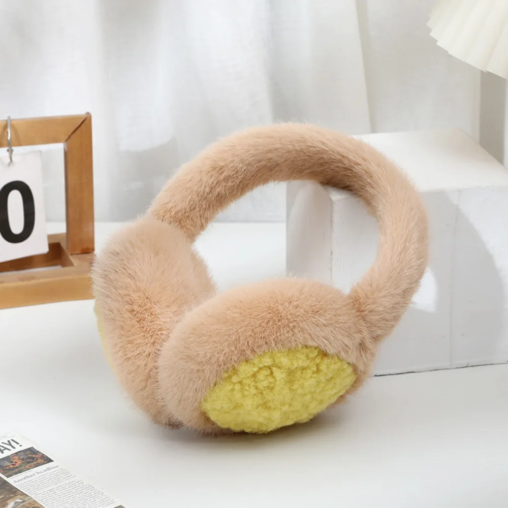 Fashion Winter Ear Warmer Soft Solid Color Warm Earmuffs Imitation Rabbit Thickened Cycling Earflap Cold Protection