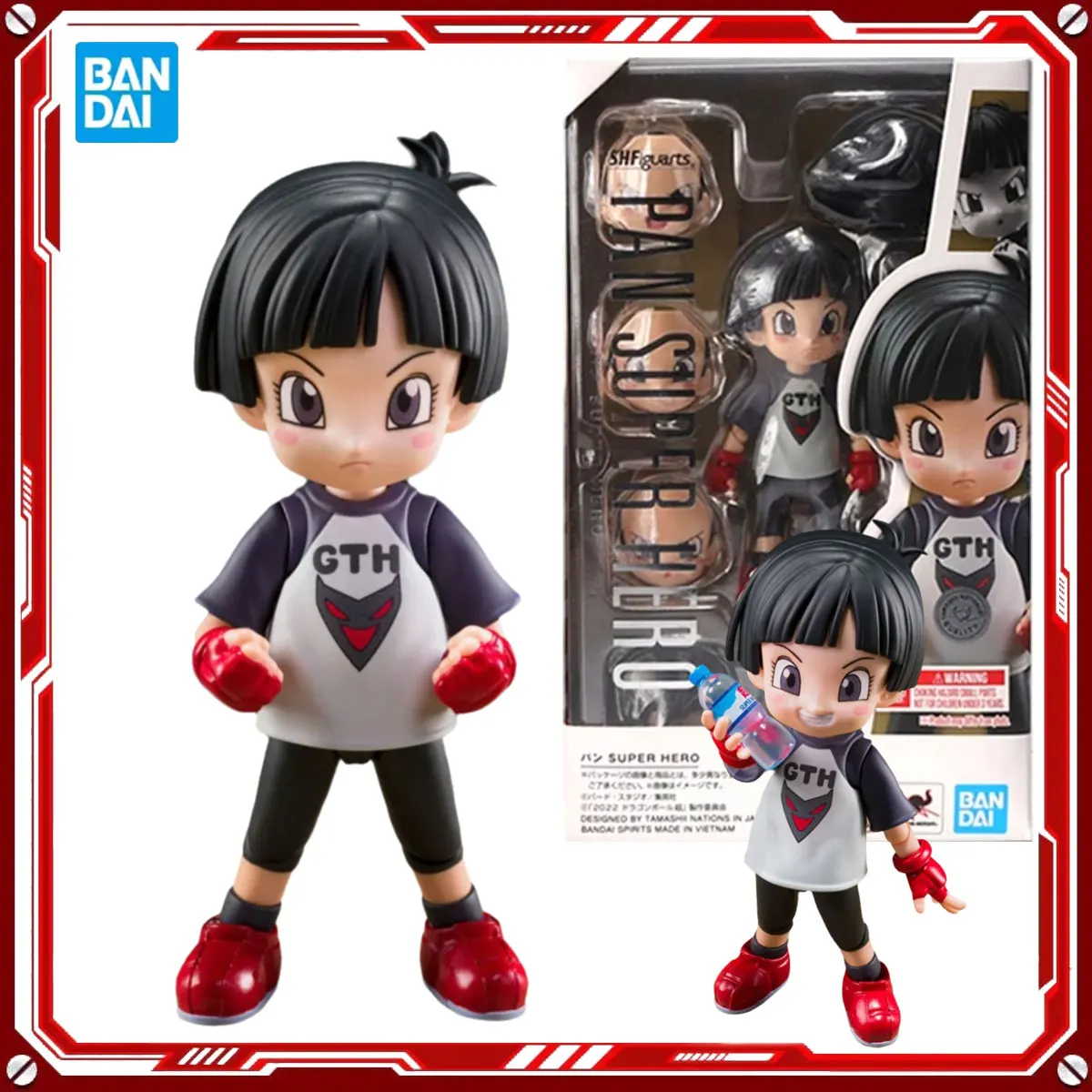 

Bandai Genuine Dragon Ball Anime Model Kits Pan Super Hero Toys SHF Action Figure Assembly Model Gift for Kids Christmas Present