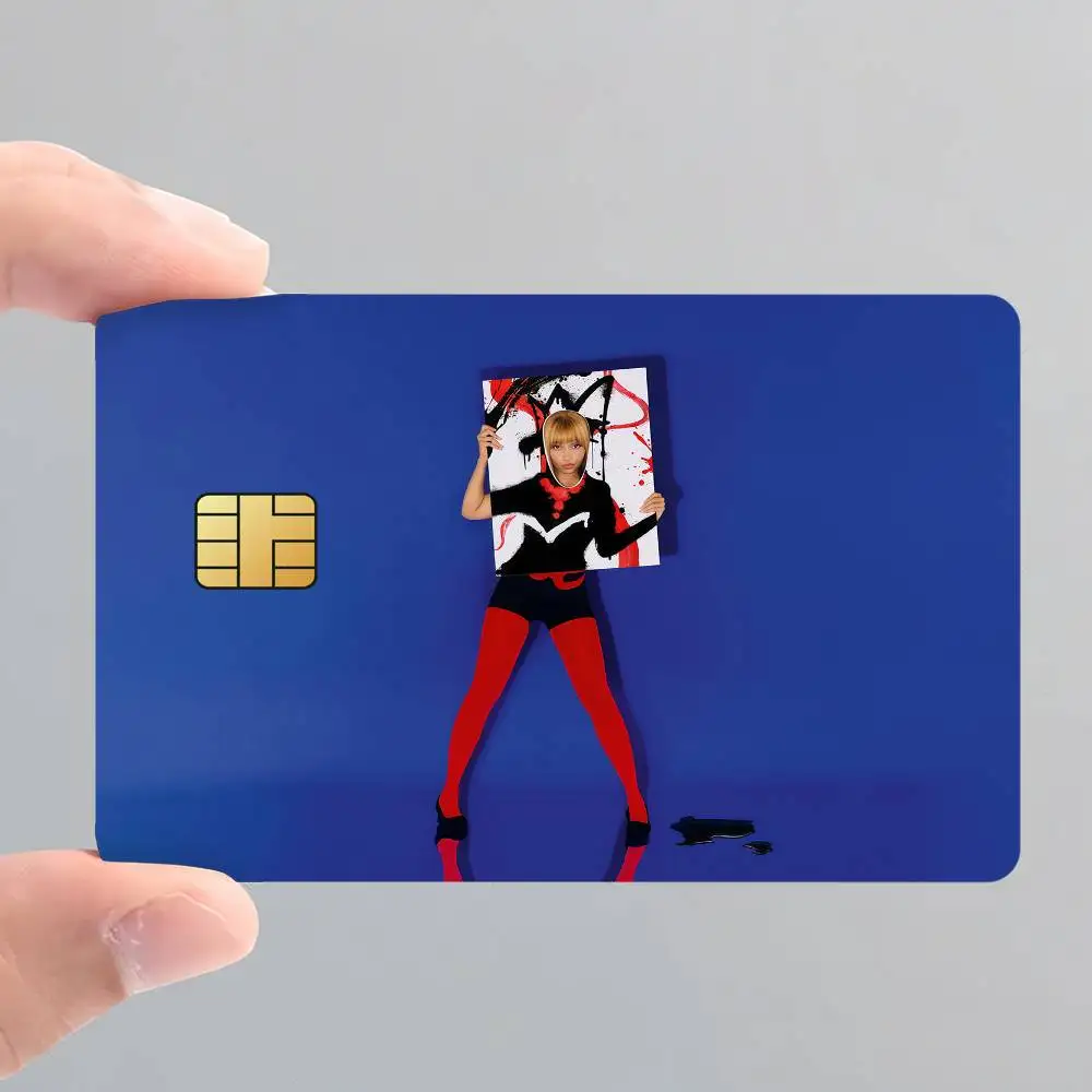 ملصقات بطاقات الائتمان المصنوعة من Singer PinkPantheress Fancy Some More من ملصقات تمرير الحافلة وديكور رائع مقاوم للماء مكون من 4 قطع #3