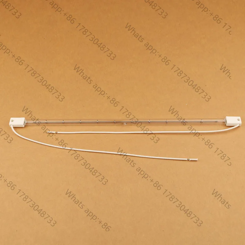 4 PCS 350mm/650mm 220V 1000W Infrared Heater Pipe  Vacuum Halogen IR Lamp Transparent Quartz Tube