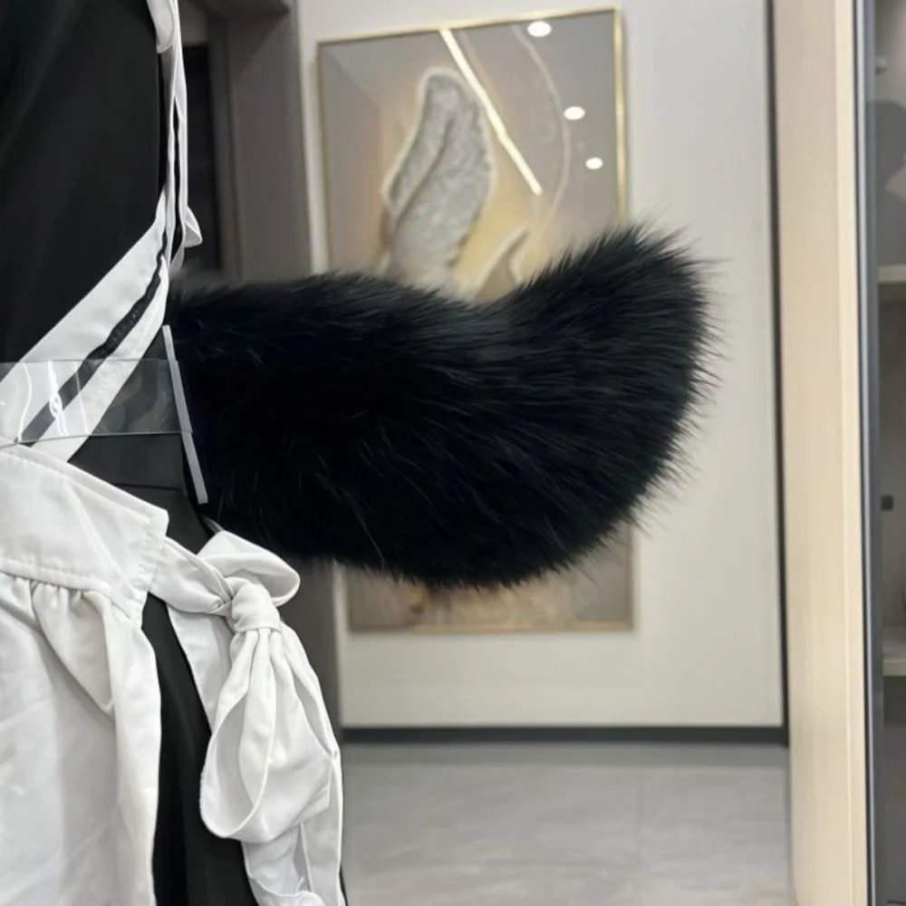 Transparent Belt Electric Furry Tail Realistic Furry Movable Tail Cosplay Tail Interactive Moving & Shaking Adjustable Cat Tail