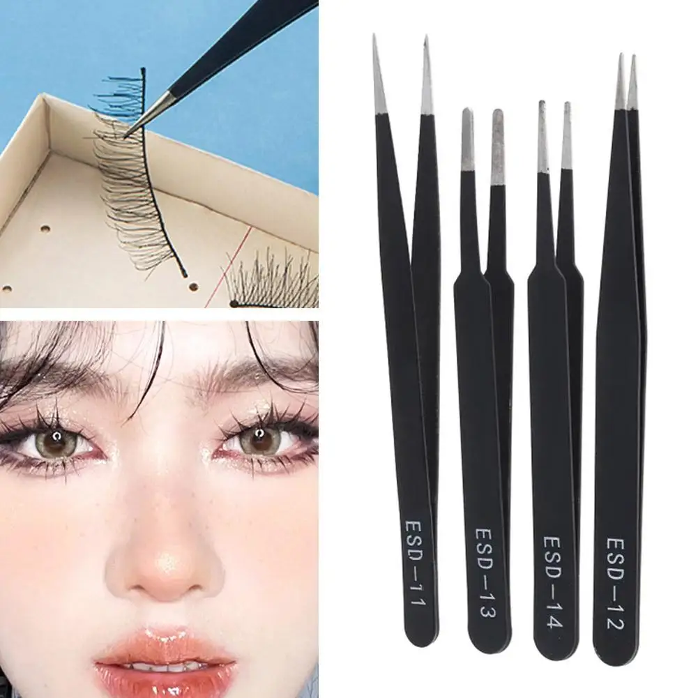 Eyelash Tweezers Stainless Steel Eyelash Curler False Beauty False Assist Curler Health Assist Makeup Eyelash Curler Eyebro A9W6