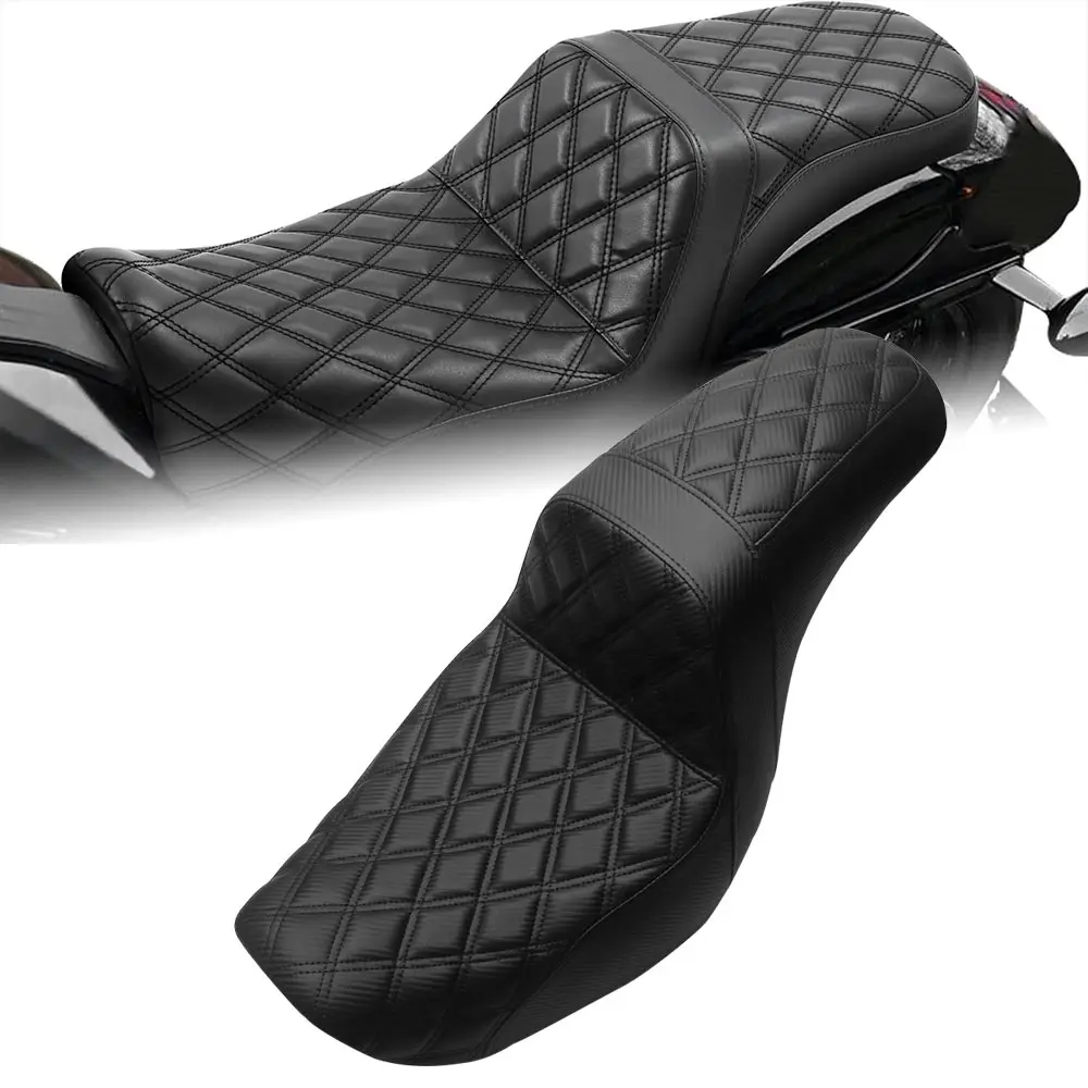 Motorcycle Driver Rider Passenger Seat Fit For Harley Dyna Street Bob Low Rider Fat Bob Wide/Super Glide FXDC/I FLD 2006-2017
