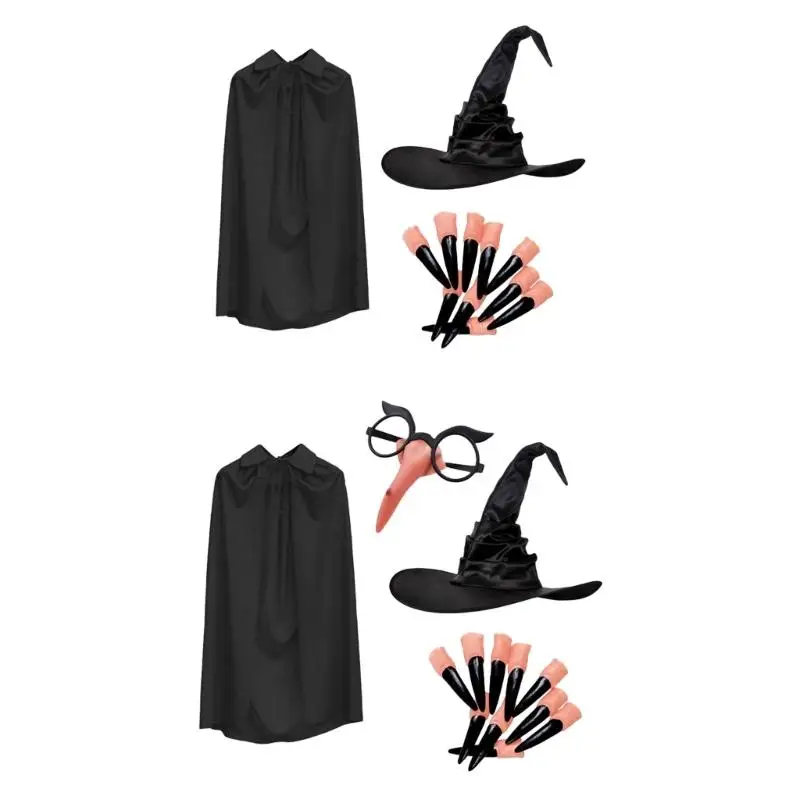 39bd Witch Outfits Witches Witch Costume Accessori Witch Vestirsi per festa Halloween Maschese Natale Carnivali