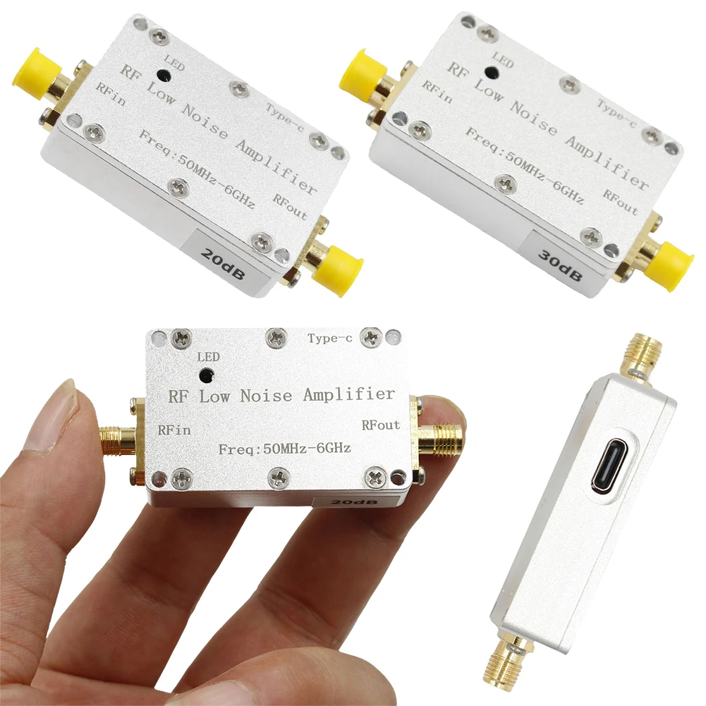 

50Mhz-6Ghz LNA High Flatness Amplifier with SMA 20dB 30dB Gain RF Amplifier Low Noise Amplifier for Drone Image Transmission