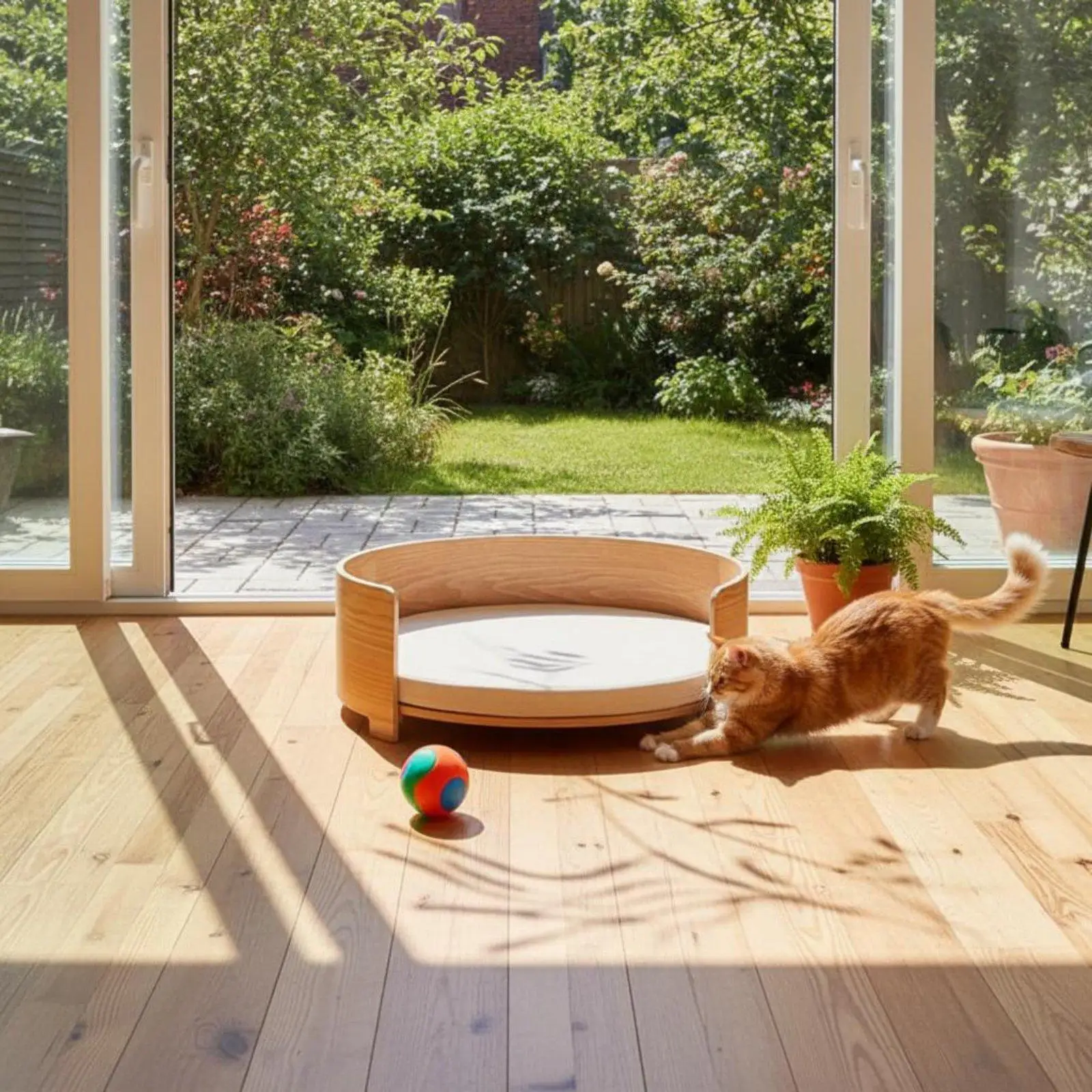 Industrial Shelter Four Season Pet Bedding Thick Cushioned Cat Bed Dog Lounger for Living Room Indoor Use