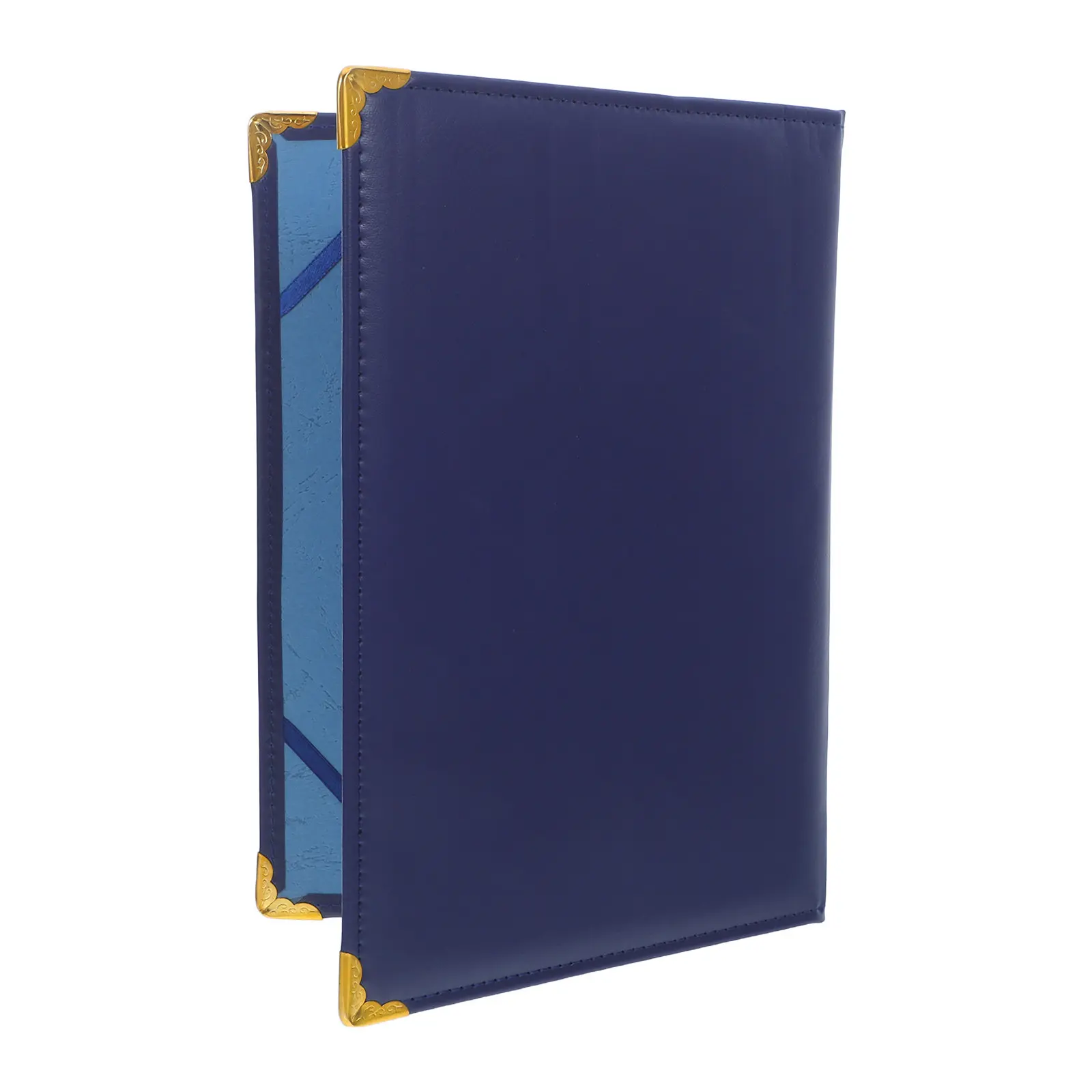 Porte-documents certificat, dossier de récompenses, étui pour diplôme, carte de naissance, carte de voyage, présentoir bleu
