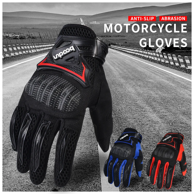 

Motorcycle gloves anti fall wear-resistant anti slip breathable Velcro sports outdoor cycling racing gloves