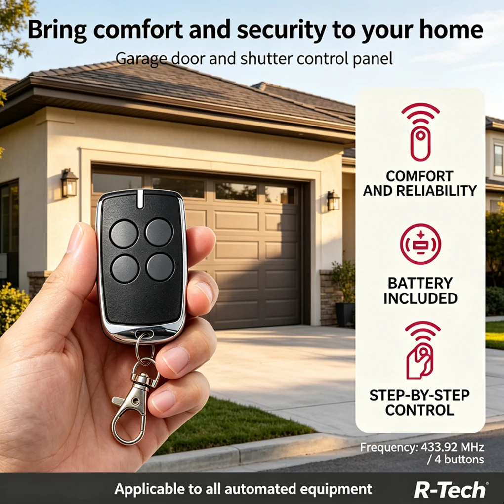 R-Tech RT-4 Automatic Door Remote Control Sliding Door 433Mhz SL600AC.M SL1500AC.M SL2000AC.M SL1000АС.М