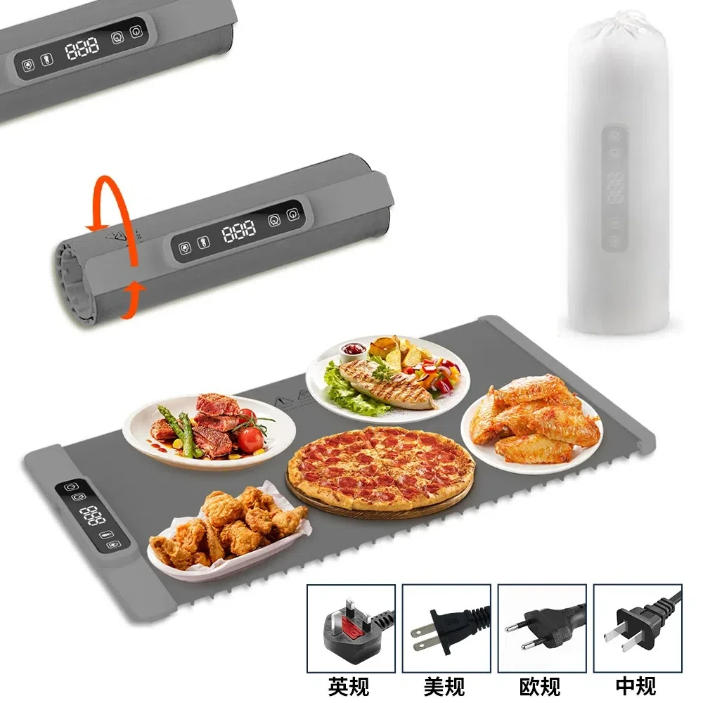 

Flexible And Rollable Silicone Warming Board, Intelligent Home Multifunctional Folding Warming Board, Heating Table Mat