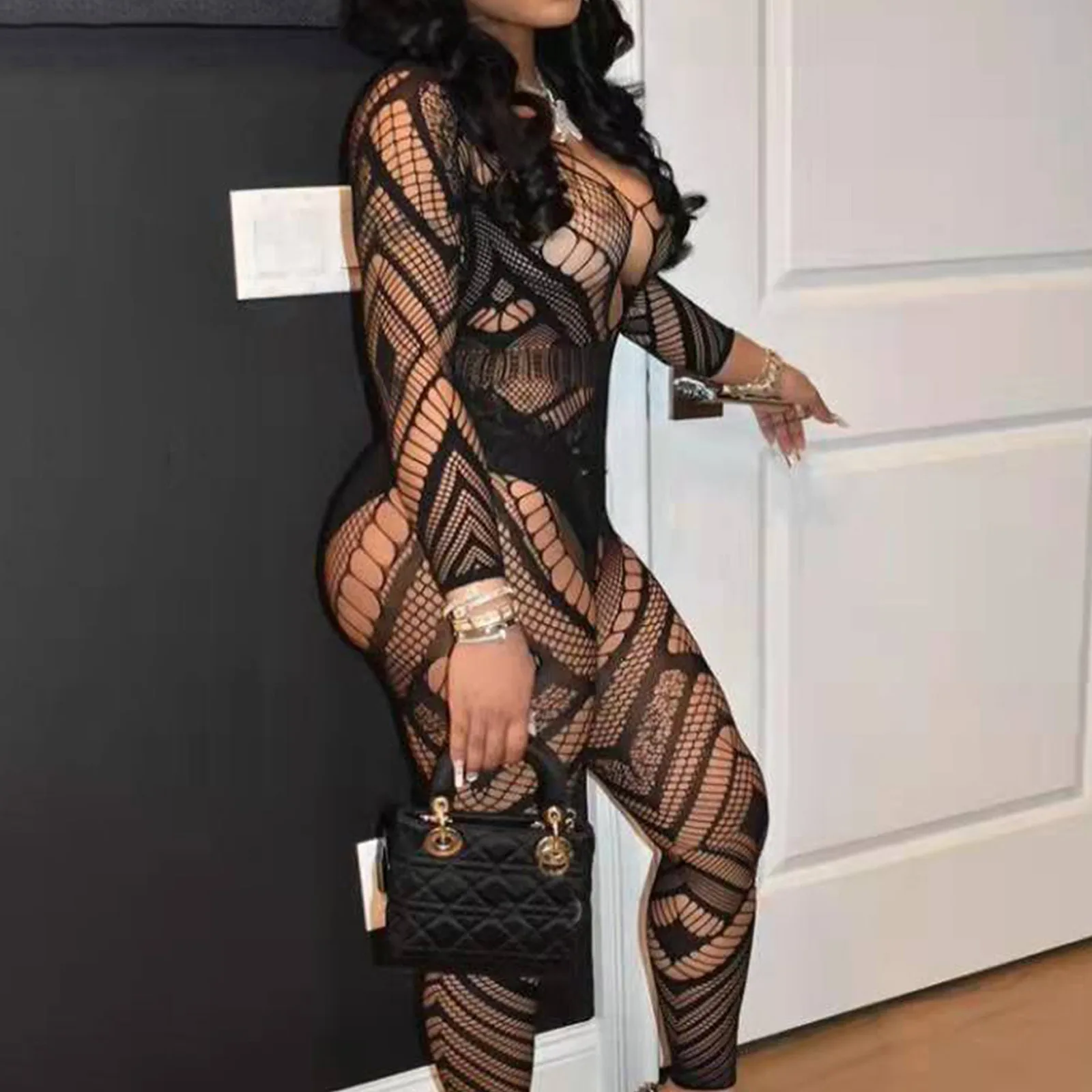 Sexy Women Lingerie Mesh Fishnet Plus Size XXXL Teddy Hot Erotic Bodystockings Porno Open Crotch Tights Stockings Outfit Clothes