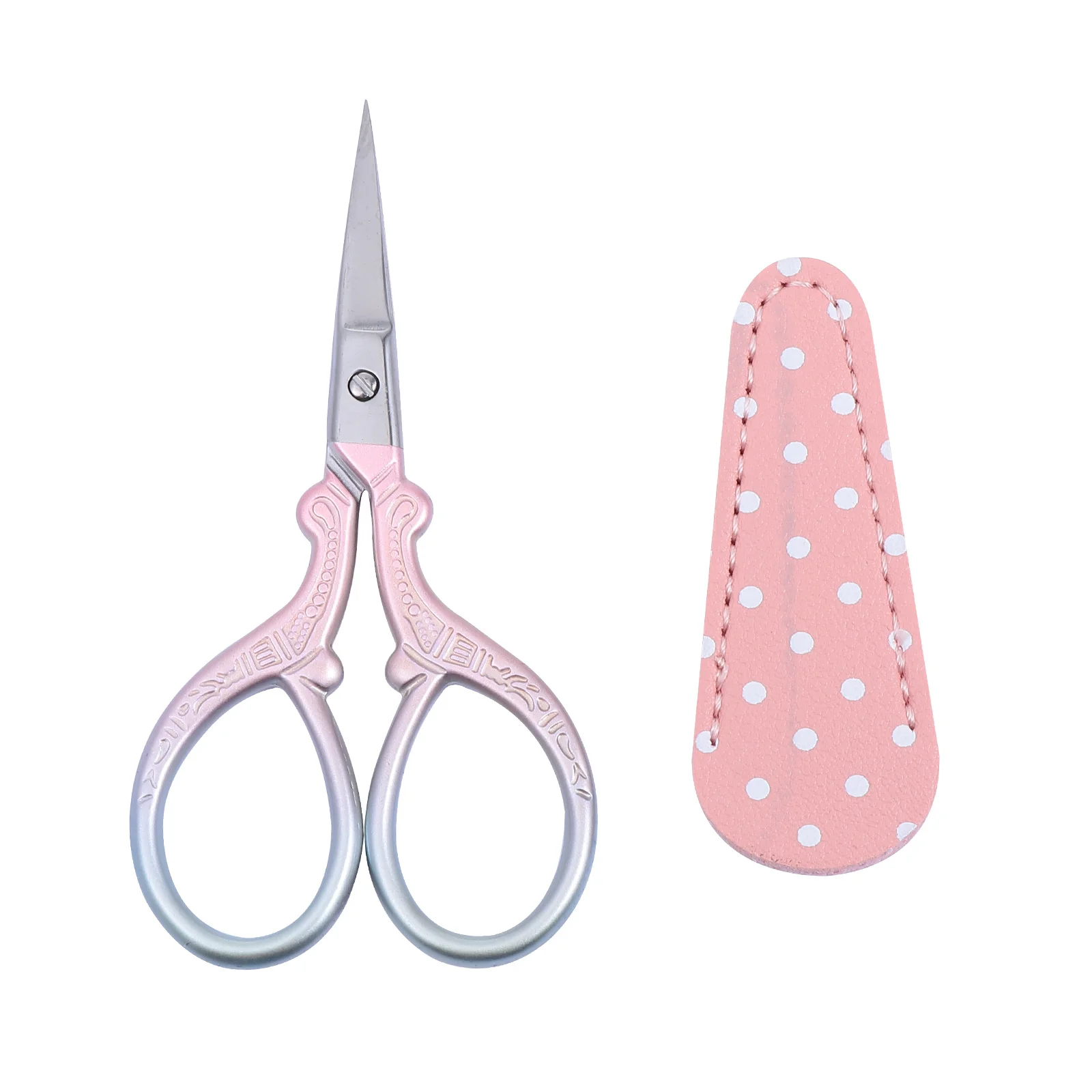 

1 set Embroidery Scissors Metal Cover Sharp Tip For Sewing Needlework Craft Thread Paper Cutter Detail Shear Tailor