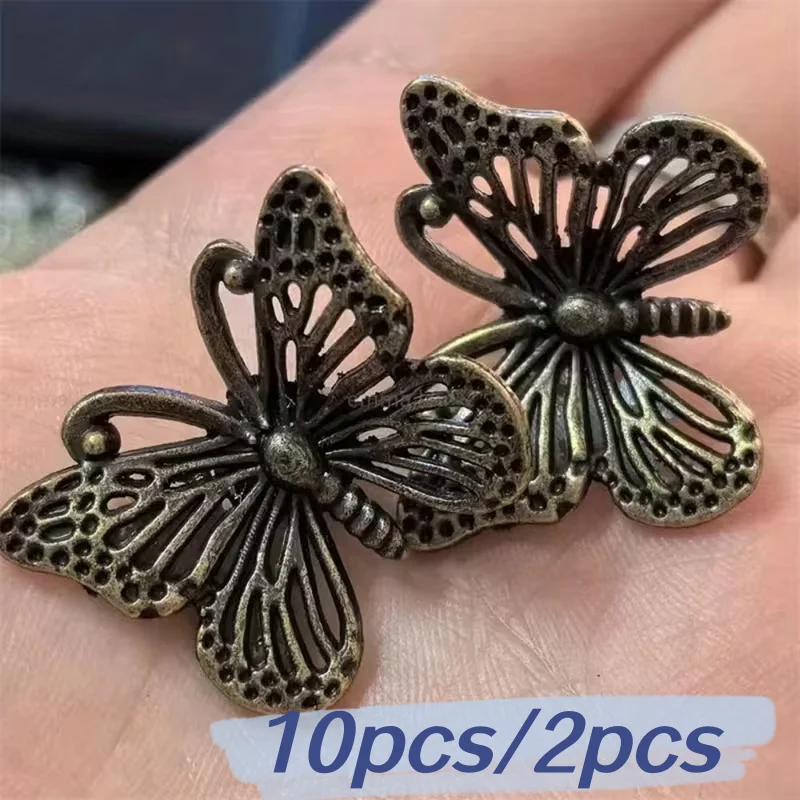 Vintage Openwork Butterfly Pull Handle (Pack of 2 or 10) – Suitable for Crafts and DIY Projects