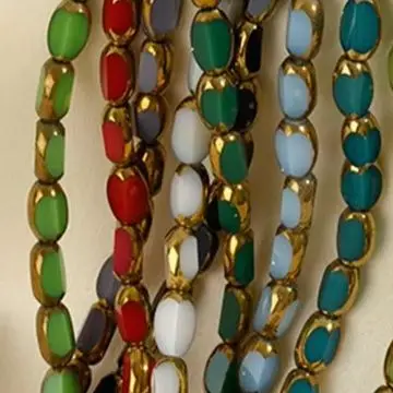 

Сплошной цвет, овальные бусины из хрустального стекла с золотой ограненной поверхностью, ручная работа, изготовление ювелирных изделий своими руками, свободные аксессуары из бисера