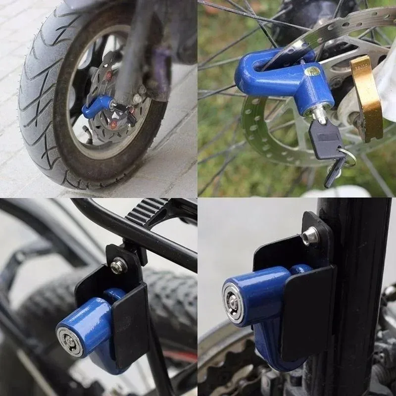 Bicycle Mountain Bike Anti-theft Lock with Keys Electric Scooter Disc Brake Lock with Steel Motorcycle Bike Disc Lock