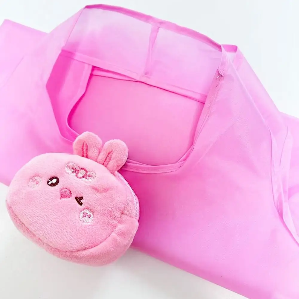 Kawaii faltbare Einkaufstasche, Plüschtier, Nylon, Supermarkt-Aufbewahrungstasche, wiederverwendbare Plüsch-Brot-Puppe, umweltfreundliche Tasche für Herren – Detail 3