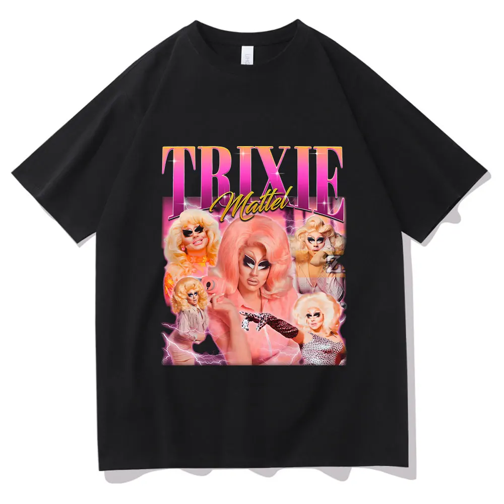 

Limited Trixie Mattel Vintage T-shirt Summer Male Fashion Casual T Shirts Men Women Soft Cotton Oversized Crewneck Short Sleeve