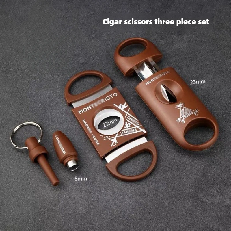 

Stainless Steel Simple Cigar Tobacco Scissors Portable Cigar Scissors Set Cigar Accessories