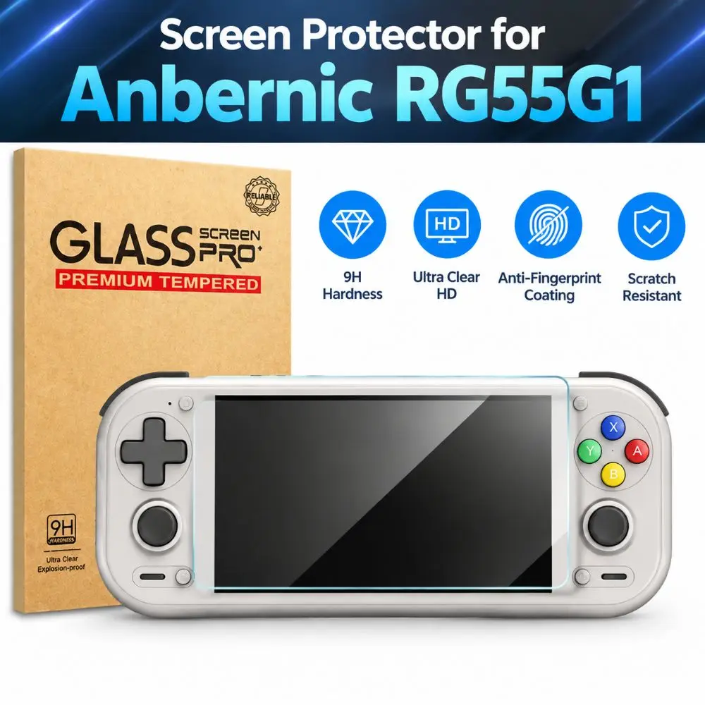 High Quality HD Tempered Glass 9H Anti Reflective Screen Protector Anti Scratch Protective Film for Anbernic RG55G1 Game Console