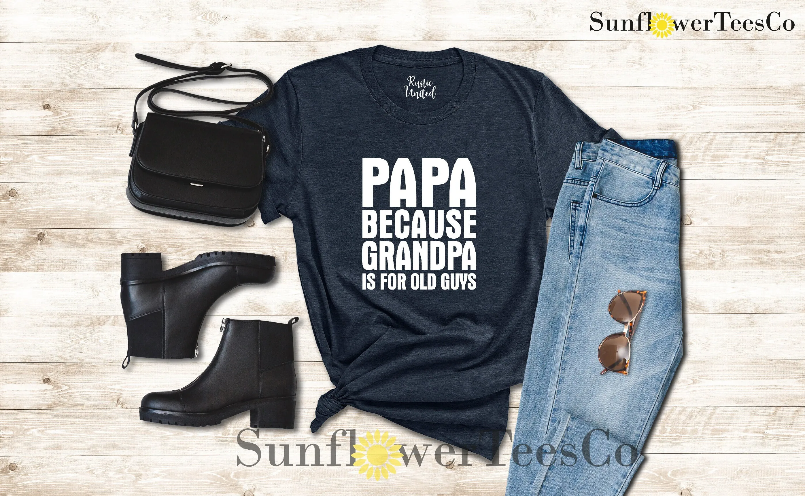 مضحك بابا تي شيرت لأن الجد رجل يبلغ من العمر بارد الجد أبي الحياة الجديدة #1