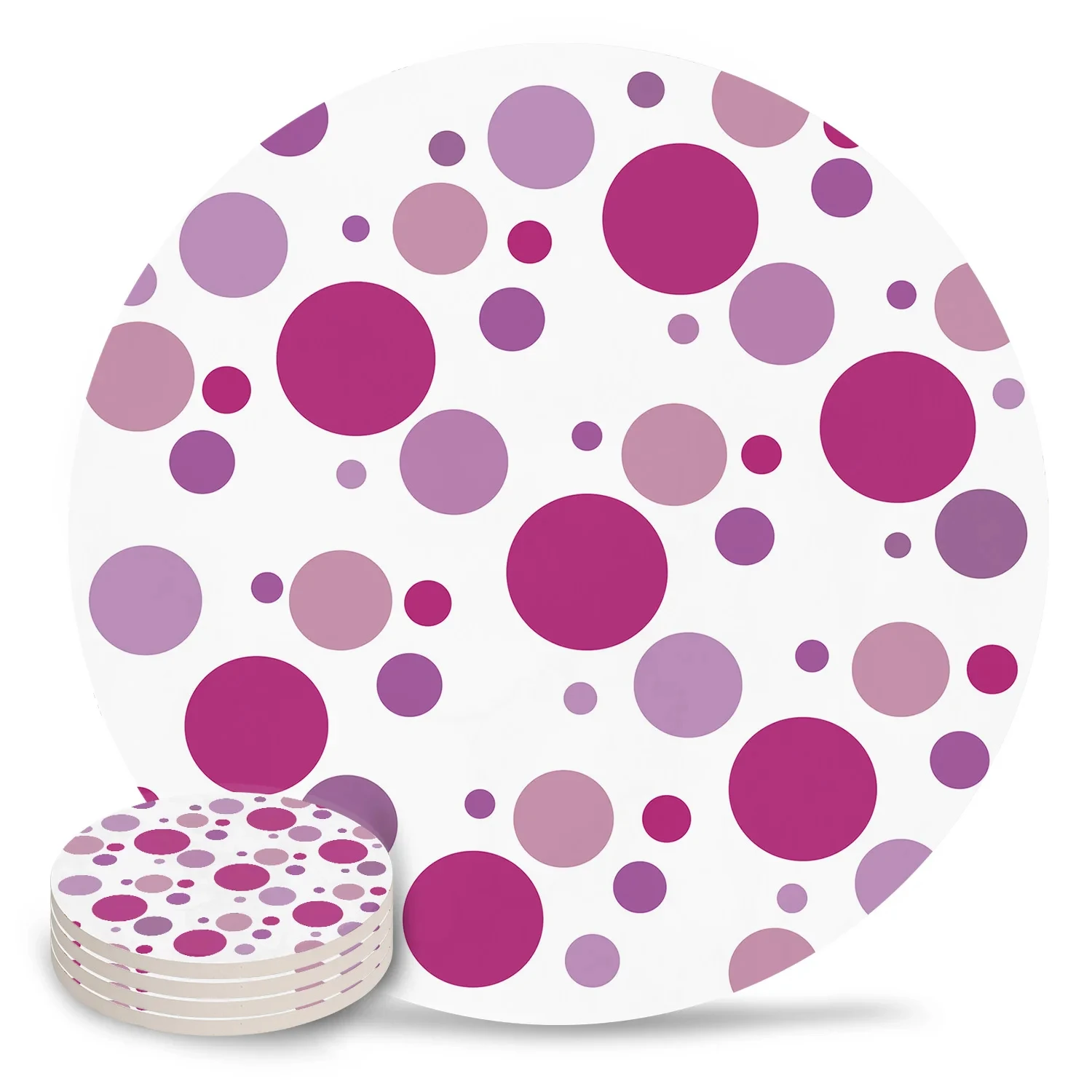 Dot Rendering Geometric Decoration Watercolor Placemat Ceramic Drink Coasters Table Decoration Absorbent Moisture Insulation