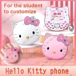 Sanrio Hello Kitty Mobile Phone Cute Mini Sanrio Mobile Phone Student Straight Mobile Phone Support Bluetooth Toy Gift Girls