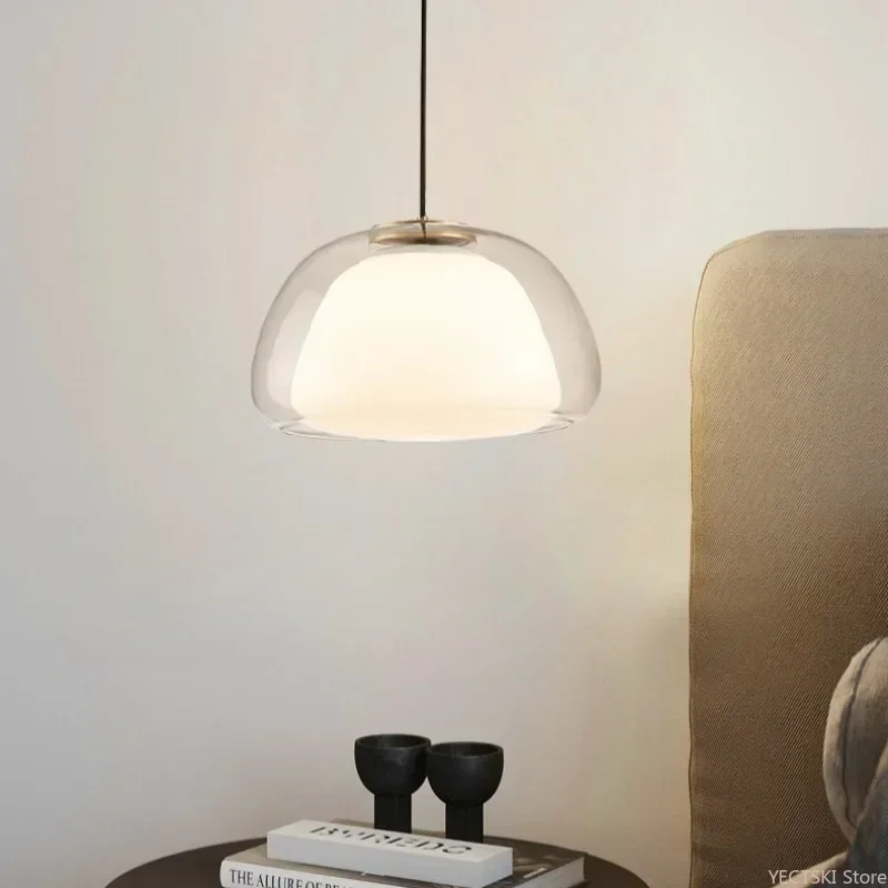 

GHEUVNJ Modern minimalist Denmark jelly chandelier Nordic style living room bedroom dining room lighting glass creative lamps