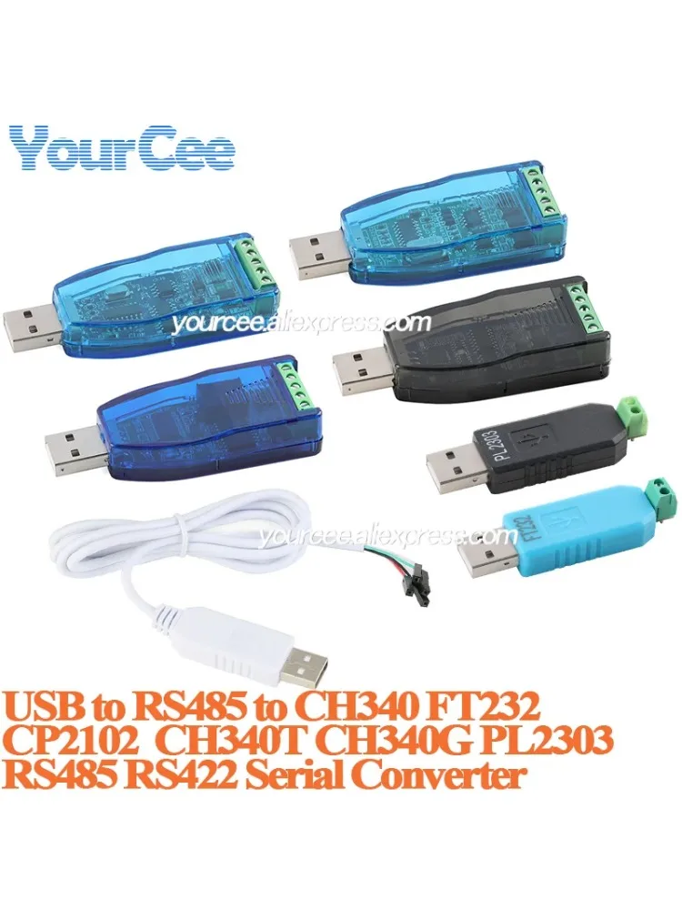 Moduł konwertera USB na RS485 CH340 FT232 PL2303 CH340G CH340T Komunikacja RS485 RS232 Płytka konwersji pobierania — zdjęcie 2