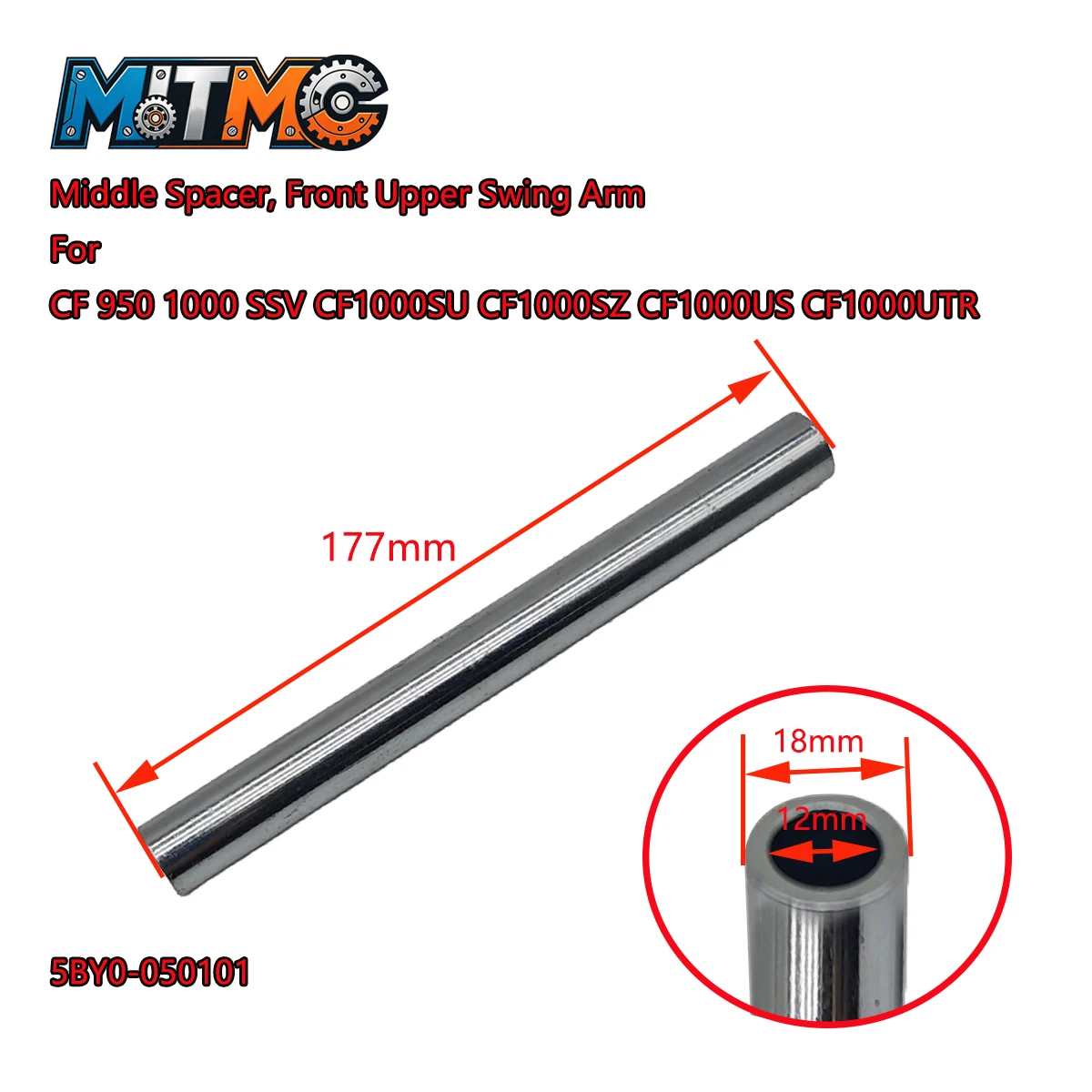 MITMC Middle Spacer, Front Upper Swing Arm For CF 950 1000 SSV CF1000SU CF1000SZ CF1000US CF1000UTR 5BY0-050101