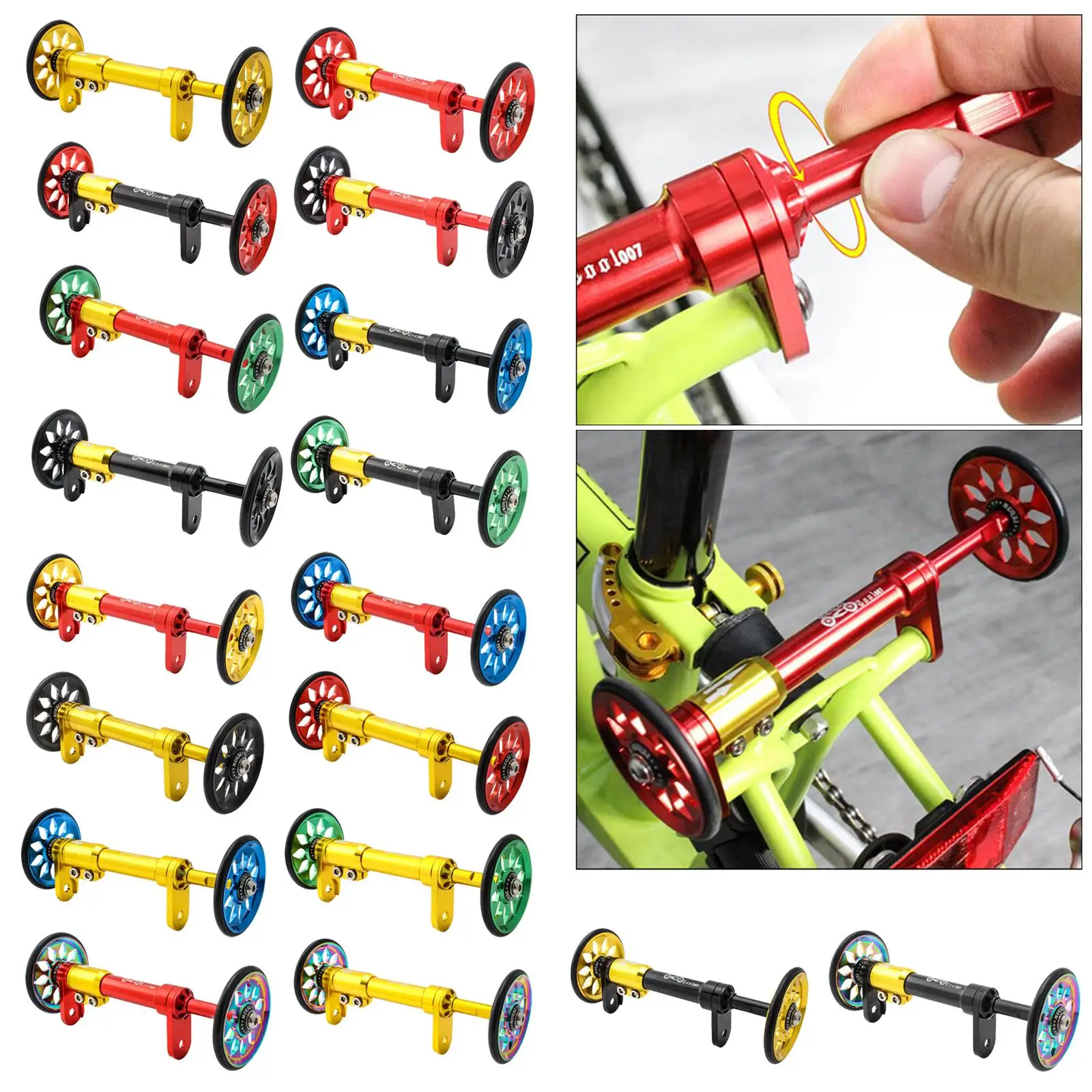 

Ультралегкий складной велосипед Easy Wheel: телескопическая удлинительная штанга для транспортировки, задний багажник, аксессуары