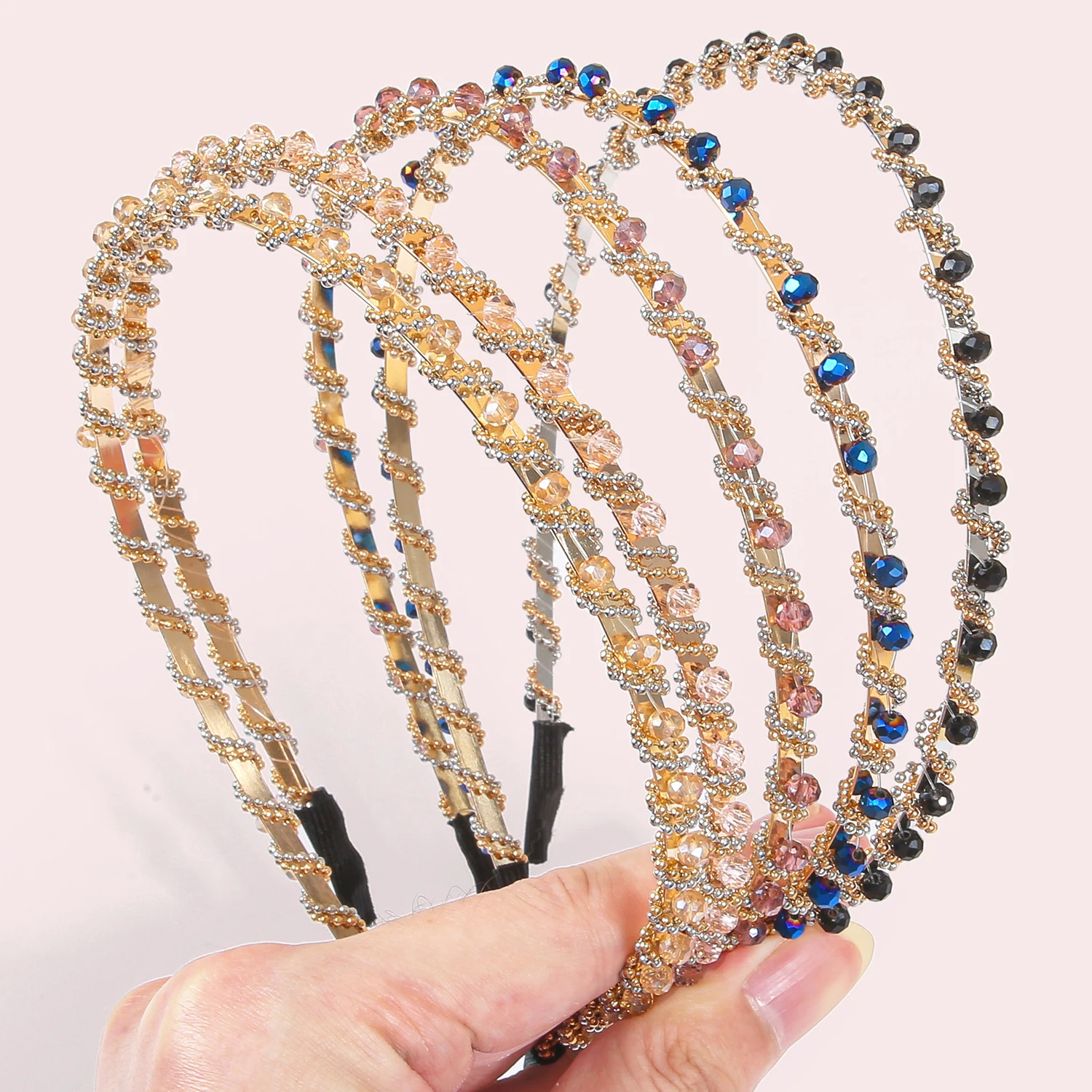 

10/5pcs Kleinstone Metal Headbands For Girls Elegant Korean Thin Hair Hoops For Kids Women Daily School Gift Hair Accessories