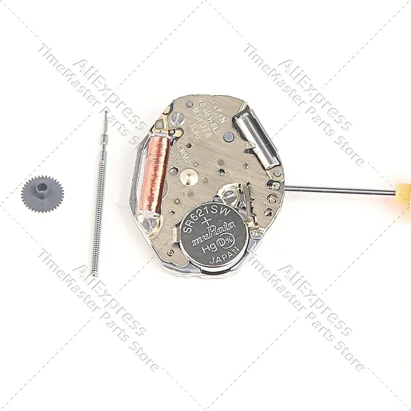 Miyota 1L40 movimiento de cuarzo japonés, piezas de reloj de reparación y reemplazo, 2 pines, 6 segundos pequeños